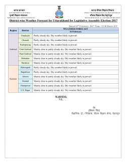 District-wise Weather Forecast for Uttarakhand for Legislative