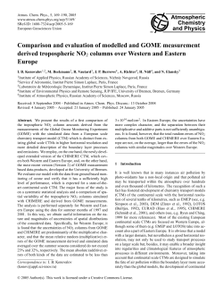 Comparison and evaluation of modelled and GOME measurement