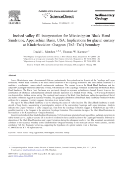 Incised valley fill interpretation for Mississippian Black Hand