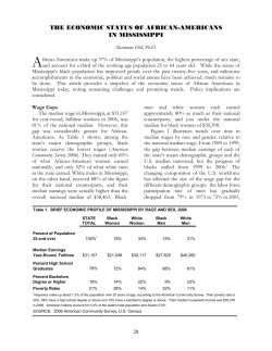 The Economic Status of African-Americans in Mississippi (December
