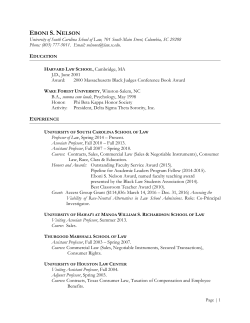 eboni s. nelson - University of South Carolina School of Law