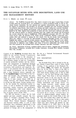 the savannah river site: site description, land use