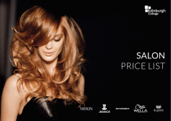 SALON PRICE LIST - Edinburgh College