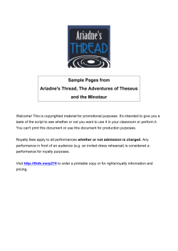 Sample Pages from Ariadne`s Thread, The Adventures of Theseus