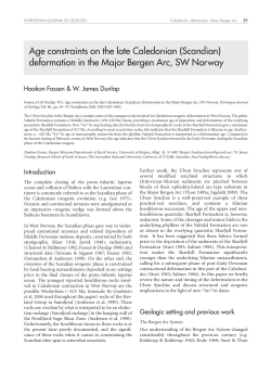 Age constraints on the late Caledonian deformation