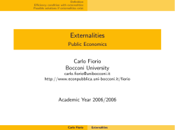 Externalities - econpubblica