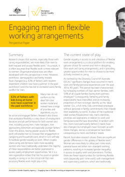 Engaging men in flexibility - The Workplace Gender Equality Agency