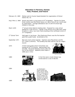USD 503 School History - Parsons District Schools