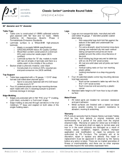 Classic Series Laminate Round Table TechSpec