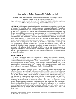Approaches to reduce bioaccessible arsenic in Hawaii soils