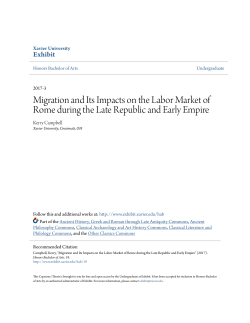 Migration and Its Impacts on the Labor Market of Rome