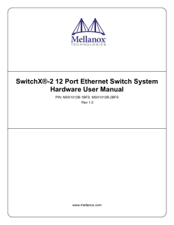 SwitchX&reg;-2 12 Port Ethernet Switch System Hardware