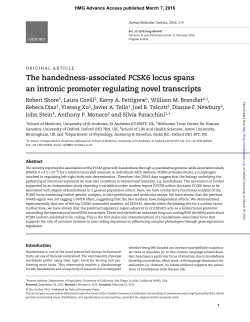 The handedness-associated PCSK6 locus spans an intronic