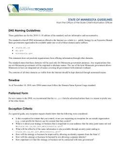 DNS Naming Guidelines