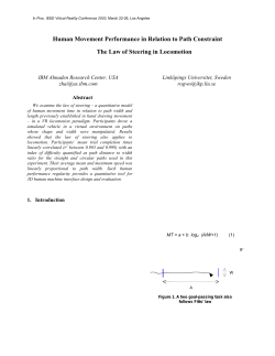 Human Movement Performance in Relation to