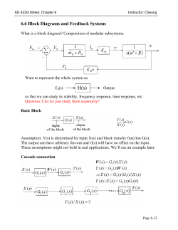 6.6 Block Diagrams and Feedback Systems