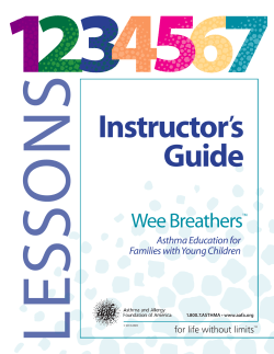 Instructor`s Guide - Asthma and Allergy Foundation of America