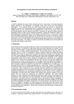 The integration of cross wind forces into train dynamic calculations