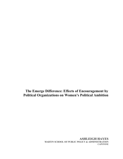 The Emerge Difference - Martin School of Public Policy and