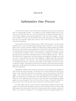 Substantive Due Process - Interactive Casebook Series