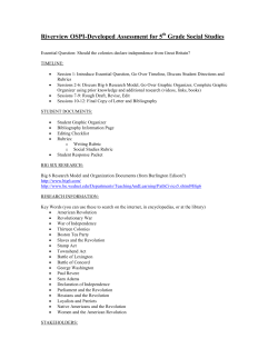 Riverview OSPI-Developed Assessment for 5th Grade Social Studies