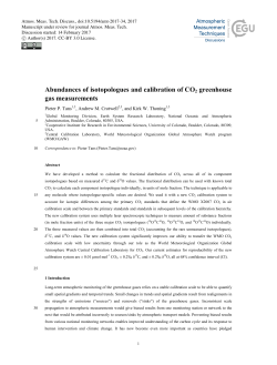 Abundances of isotopologues and calibration of CO2 greenhouse