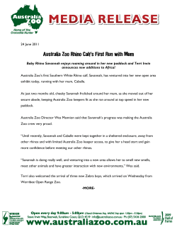 media release - Australia Zoo