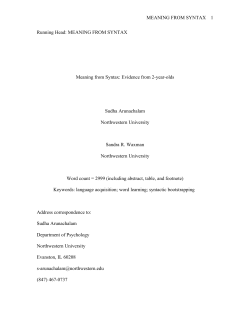 Meaning from syntax: Evidence from 2-year-olds - BU Blogs