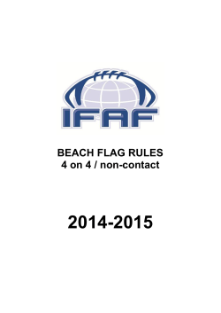 IFAF Beach Football Rule Book 2014