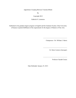 Apparitions Creeping Between Venetian Blinds