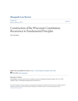 Construction of the Wisconsin Constitution