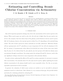 Estimating and Controlling Atomic Chlorine Concentration via