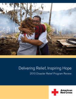 Delivering Relief, Inspiring Hope