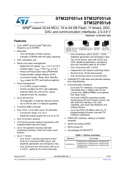 ARM&reg;-based 32-bit MCU, 16 to 64 KB Flash, 11 timers, ADC, DAC