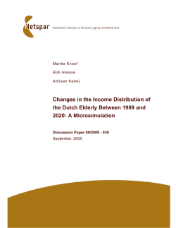 Changes in the Income Distribution of the Dutch Elderly