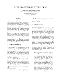 speculations on story puns