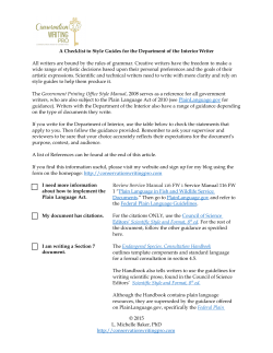 Style Guide Flow Chart - Conservation Writing Pro