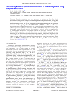 Determining the three-phase coexistence line in methane