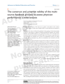 The construct and criterion validity of the multi