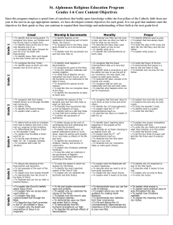 Core Concepts - St. Alphonsus Catholic Church