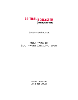Mountains of Southwest China Hotspot