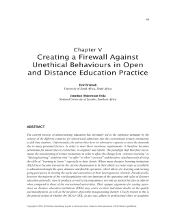 Creating a Firewall Against Unethical Behaviours in Open and