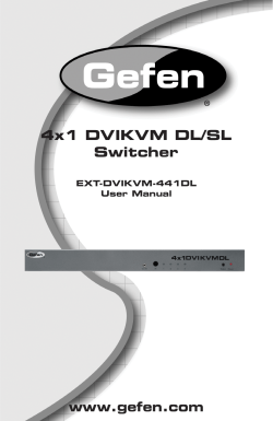 4x1 DVIKVM DL/SL Switcher