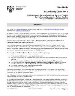 User Guide FSCO Family Law Form 8