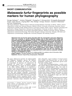Malassezia furfur fingerprints as possible markers for