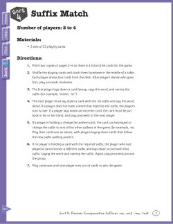 Sort 4- Suffix Match