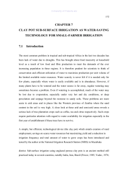 CHAPTER 7 CLAY POT SUB-SURFACE IRRIGATION AS WATER