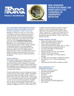 ESS Speed Switch Product Information