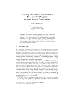 Evolving Hierarchical and Recursive Teleo