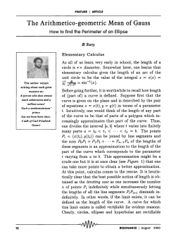 The arithmetico-geometric mean of gauss
